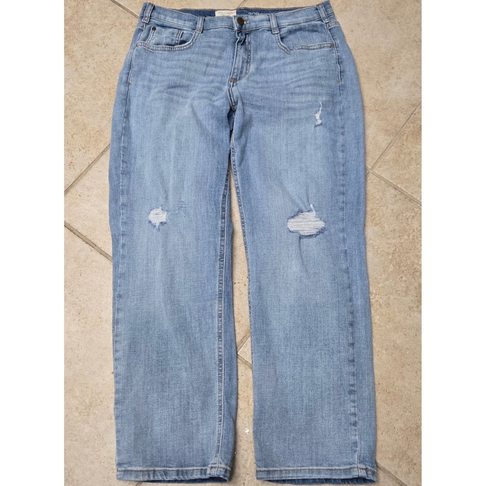 Anthropologie Pilcro Distressed Boyfriend Jeans 30P Chewed Hem Gorpcore Chic